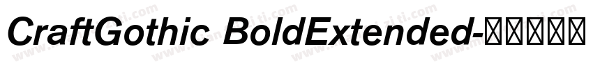 CraftGothic BoldExtended字体转换